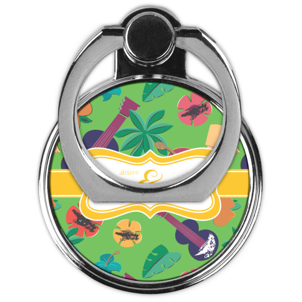 Luau Party Cell Phone Ring Stand & Holder - Front (Collapsed)