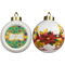 Luau Party Ceramic Christmas Ornament - Poinsettias (APPROVAL)