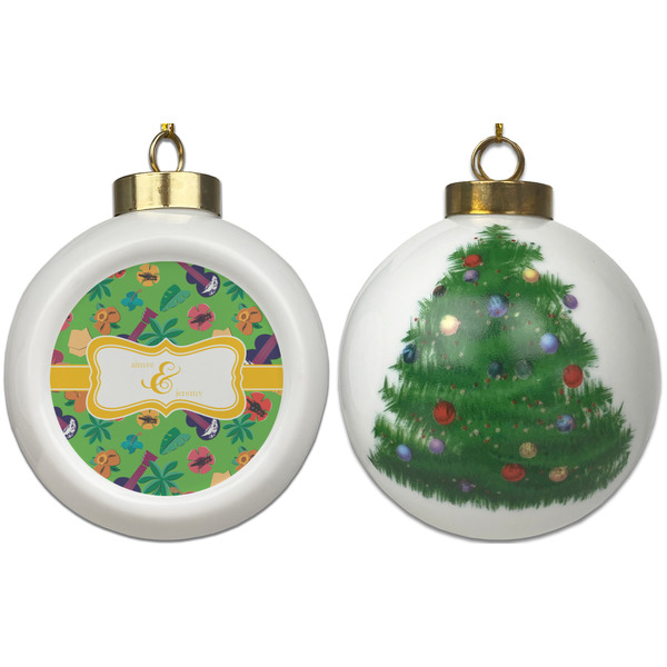 Luau Party Ceramic Christmas Ornament - X-Mas Tree (APPROVAL)