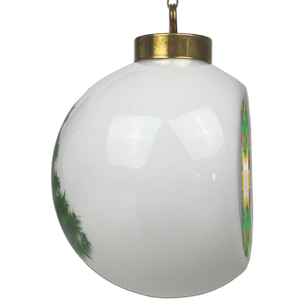 Luau Party Ceramic Christmas Ornament - Xmas Tree (Side View)