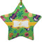 Luau Party Ceramic Flat Ornament - Star (Front)