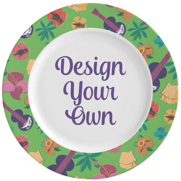 Custom Luau Party Ceramic Dinner Plates (Set of 4) (Personalized)