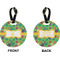 Luau Party Circle Luggage Tag (Front + Back)