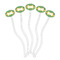 Luau Party Clear Plastic 7" Stir Stick - Oval - Fan