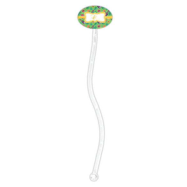 Luau Party Clear Plastic 7" Stir Stick - Oval - Single Stick