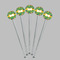 Luau Party Clear Plastic 7" Stir Stick - Round - Fan View