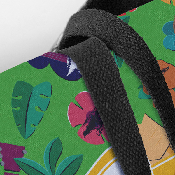 Luau Party Closeup of Tote w/Black Handles