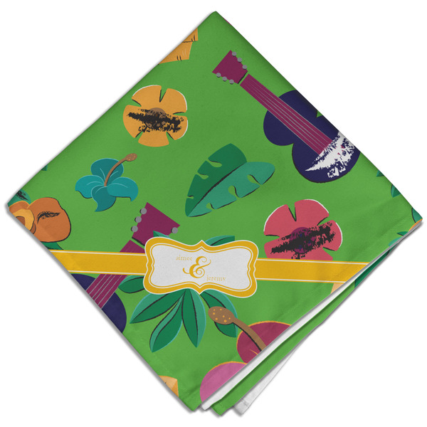 Luau Party Cloth Napkins - Personalized Dinner (Folded Four Corners)