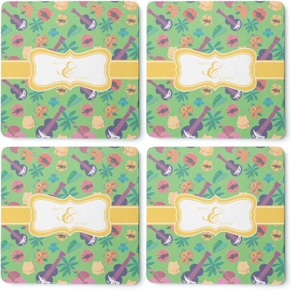 Luau Party Coaster Rubber Back - Apvl