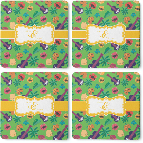 Luau Party Coaster Rubber Back - Apvl