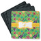 Luau Party Square Rubber Backed Coasters - Set of 4 (Personalized)
