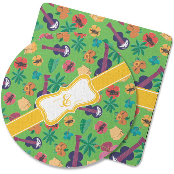 Custom Luau Party Rubber Backed Coaster (Personalized)