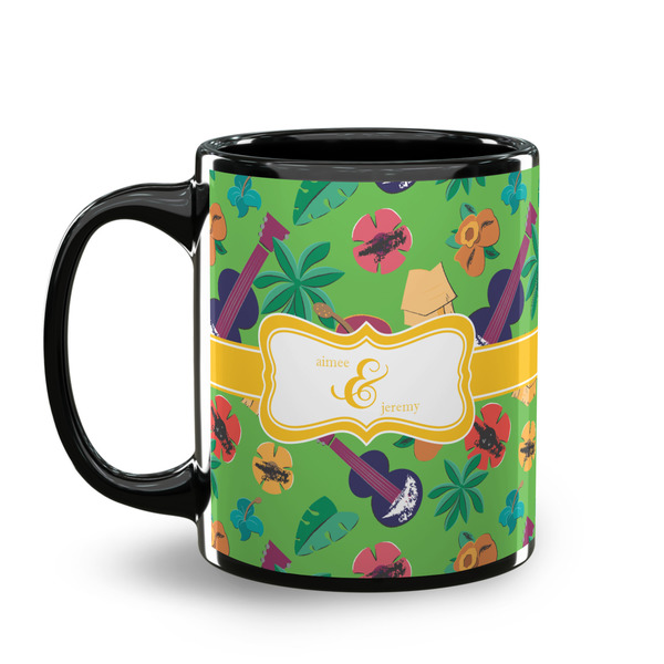 Luau Party Coffee Mug - 11 oz - Black