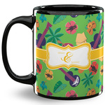 Luau Party 11 Oz Coffee Mug - Black (Personalized)