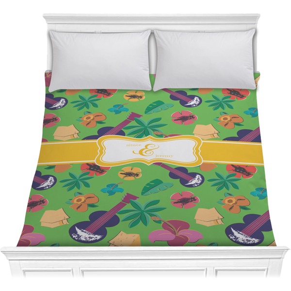 Custom Luau Party Comforter - Full / Queen (Personalized)