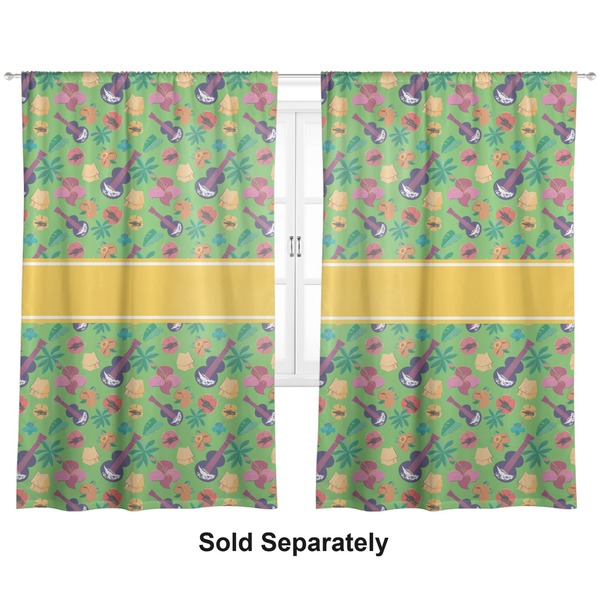 Custom Luau Party Curtain Panel - Custom Size