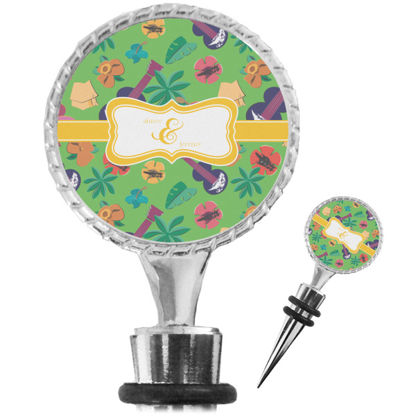 Custom Luau Party Wine Bottle Stopper (Personalized)