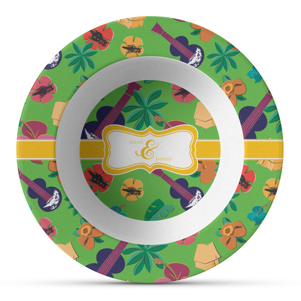 Custom Luau Party Plastic Bowl - Microwave Safe - Composite Polymer (Personalized)