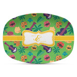Luau Party Plastic Platter - Microwave & Oven Safe Composite Polymer (Personalized)