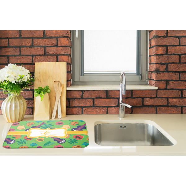 Luau Party Dish Drying Mat - LIFESTYLE 2
