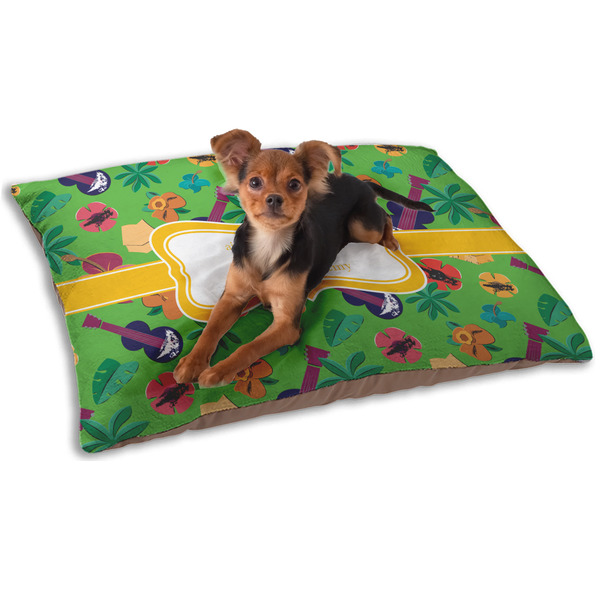 Custom Luau Party Dog Bed - Small w/ Couple's Names