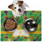 Luau Party Dog Food Mat - Medium LIFESTYLE