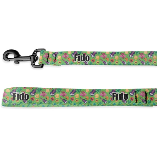 Custom Luau Party Deluxe Dog Leash - 4 ft (Personalized)