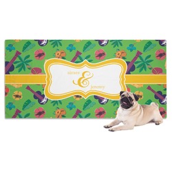 Luau Party Dog Towel (Personalized)