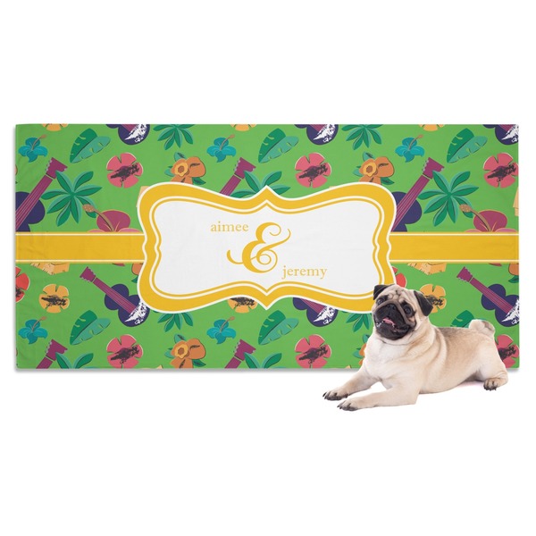 Custom Luau Party Dog Towel (Personalized)