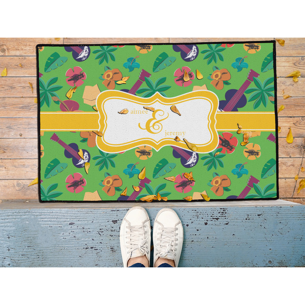 Luau Party Door Mat - LIFESTYLE (Med)