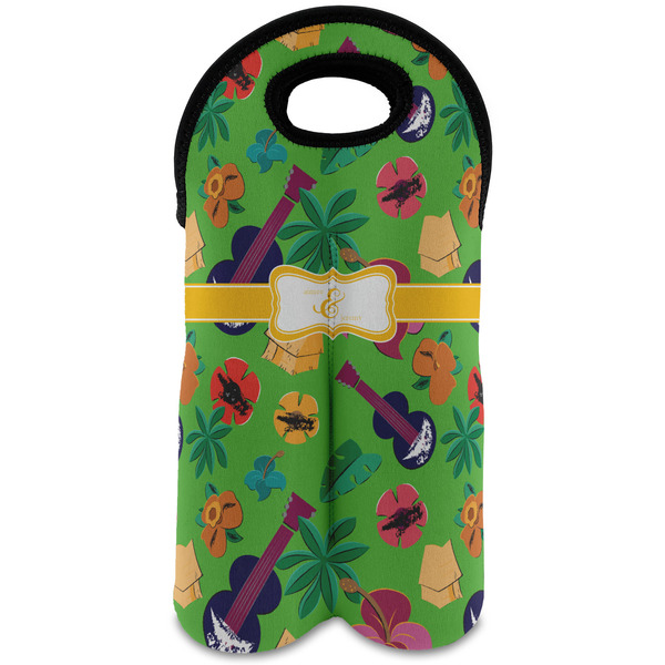 Custom Luau Party Wine Tote Bag (2 Bottles) (Personalized)