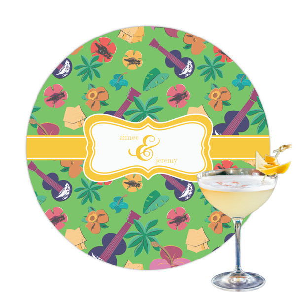 Custom Luau Party Printed Drink Topper (Personalized)