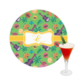 Luau Party Printed Drink Topper -  2.5" (Personalized)