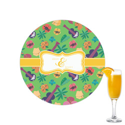Luau Party Printed Drink Topper - 2.15" (Personalized)