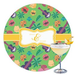 Luau Party Printed Drink Topper - 3.5" (Personalized)