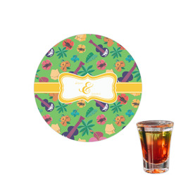 Luau Party Printed Drink Topper - 1.5" (Personalized)