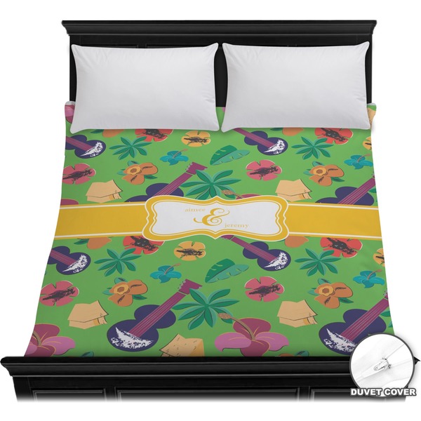 Custom Luau Party Duvet Cover - Full / Queen (Personalized)
