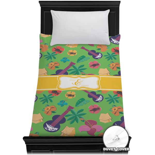 Custom Luau Party Duvet Cover - Twin (Personalized)