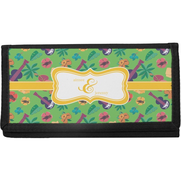 Custom Luau Party Canvas Checkbook Cover (Personalized)