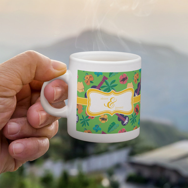 Luau Party Espresso Cup - 3oz LIFESTYLE (new hand)