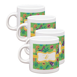 Luau Party Single Shot Espresso Cups - Set of 4 (Personalized)