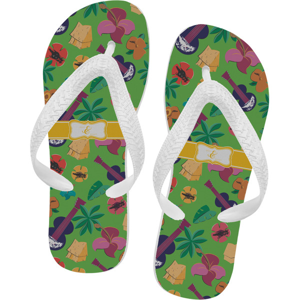 Custom Luau Party Flip Flops - Large (Personalized)