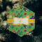 Luau Party Frosted Glass Ornament - Hexagon (Lifestyle)