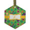 Luau Party Frosted Glass Ornament - Hexagon