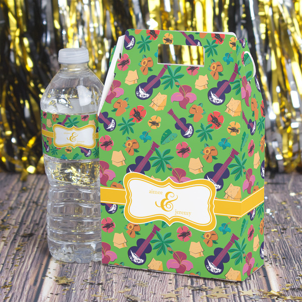 Luau Party Gable Favor Box - In Context