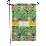 Luau Party Small Garden Flag - Single Sided w/ Couple's Names