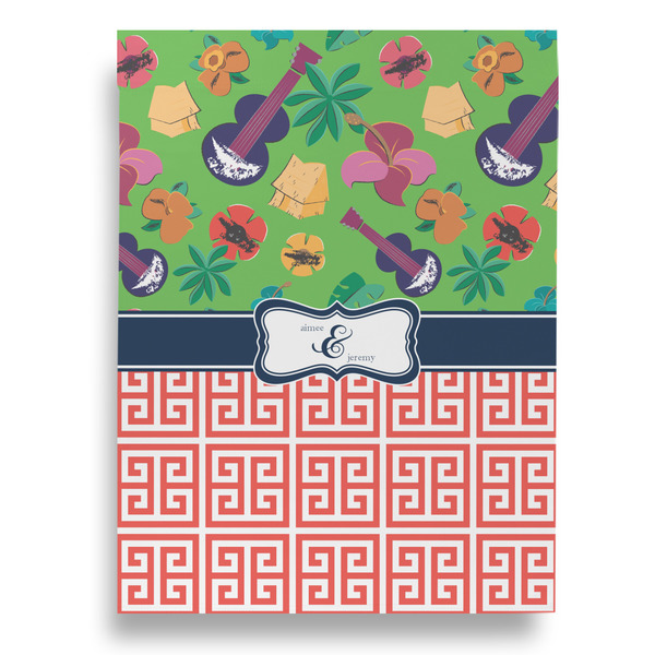 Luau Party Garden Flags - Large - Double Sided - BACK