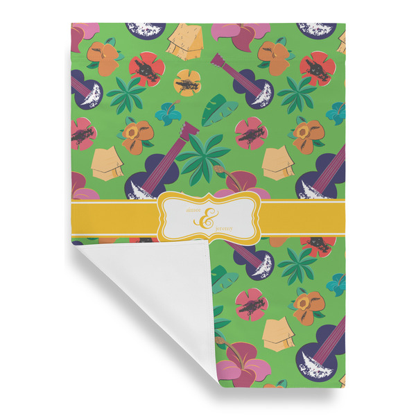 Luau Party Garden Flags - Large - Single Sided - FRONT FOLDED