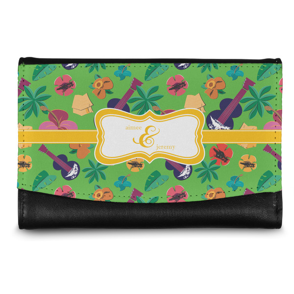 Custom Luau Party Genuine Leather Women's Wallet - Small (Personalized)