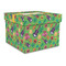 Luau Party Gift Boxes with Lid - Canvas Wrapped - Large - Front/Main